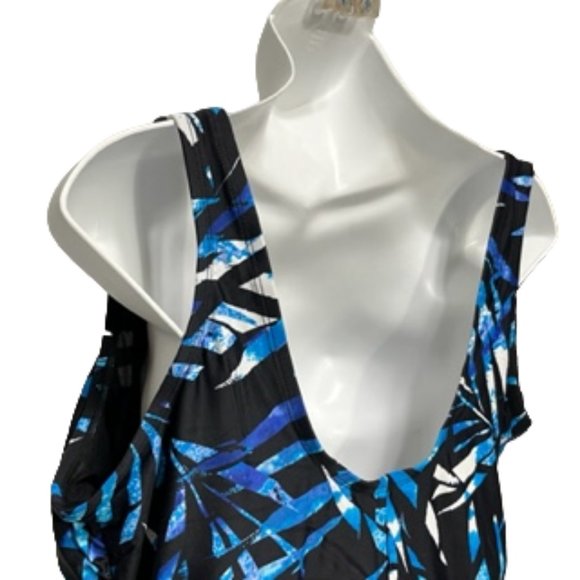 SWIMSUITS FOR ALL Sarong Front One-Piece Swimsuit NWT Size 22 - Picture 11 of 14